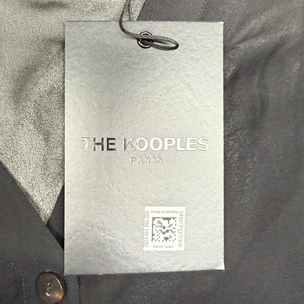 NWT | The Kooples | Sheer Button-Up Blouse & Camisole Set | Black | Size 2 - Picture 15 of 16